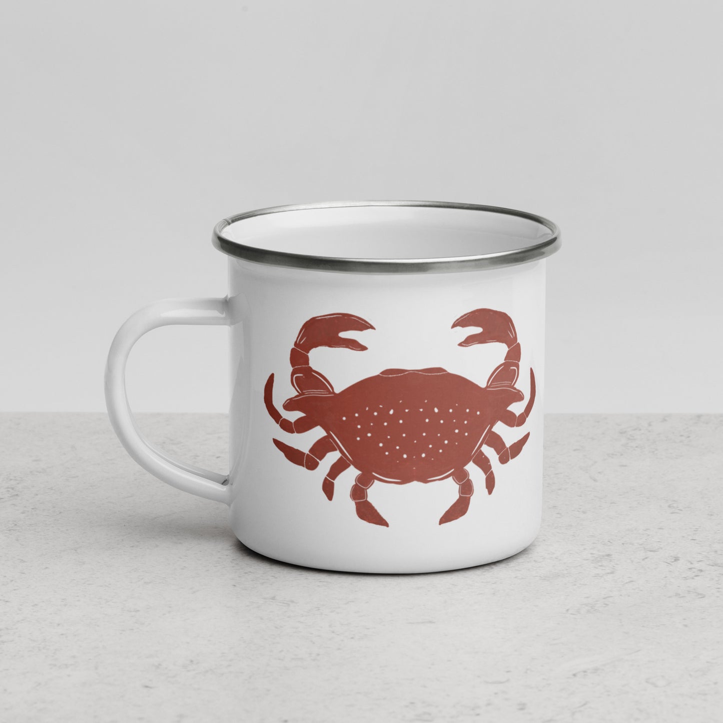 Crab enamel mug