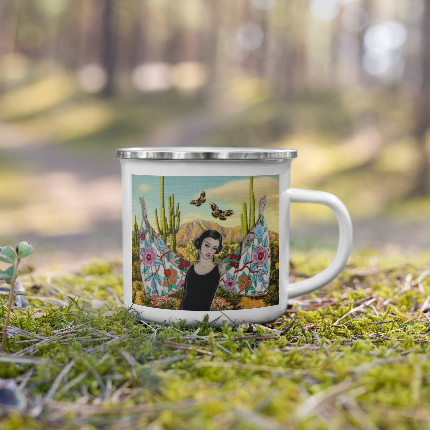 Happiness is a Butterfly enamel mug