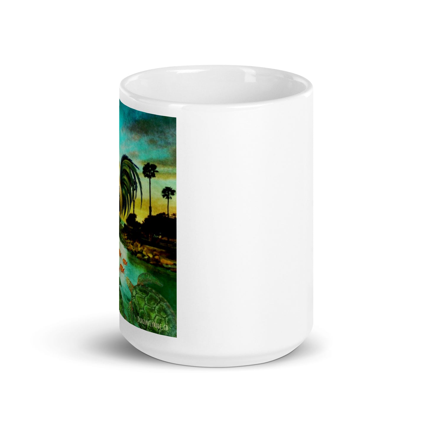 Longing white glossy mug