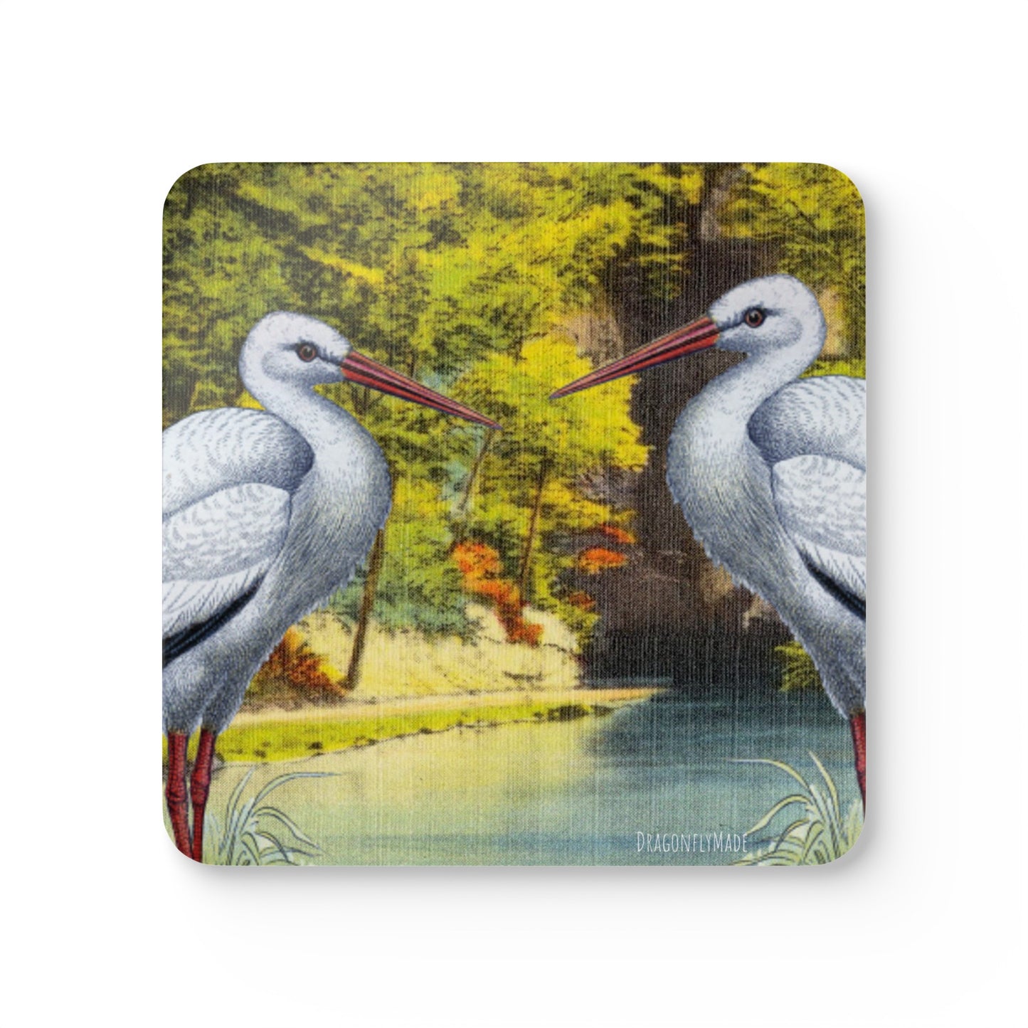 Two Solitudes corkwood coaster set