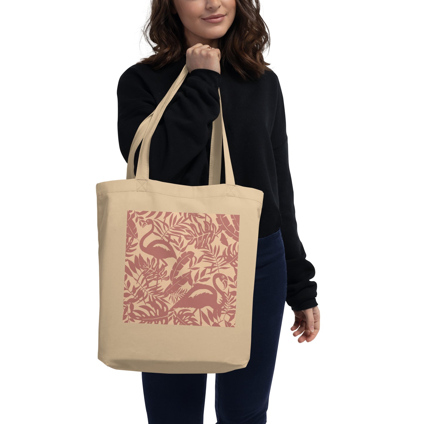 Flamingo canvas tote