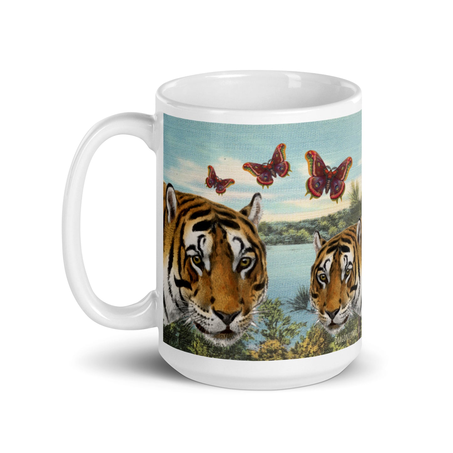 The Tiger in Me white glossy mug